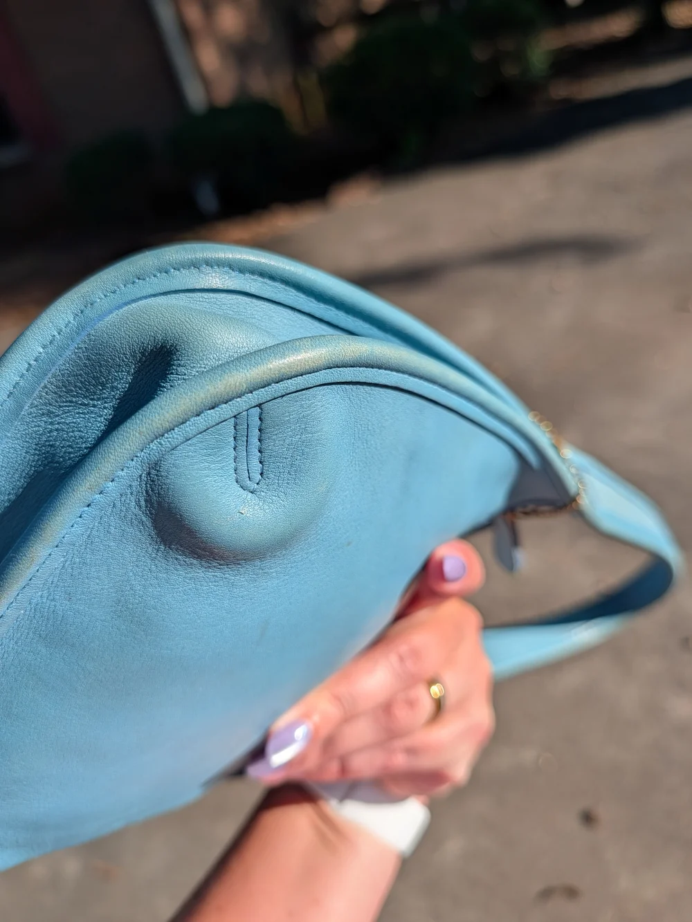 Rare Coach Ergo 9020 Glacier Blue Vintage Bag